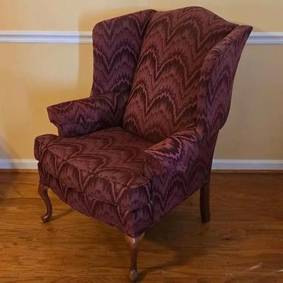 Maroon Fabric Accent Chair