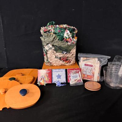 Assortment Of Accessories For Longaberger Baskets 