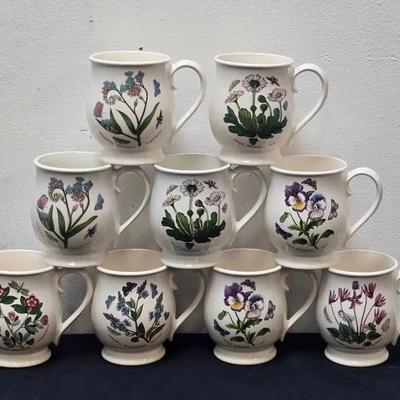 PORTMEIRION Botanic Garden Mugs(9) Designed By Susan Williams-Ellis