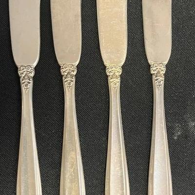 International Sterling Prelude Set Of 4 Spread Knives