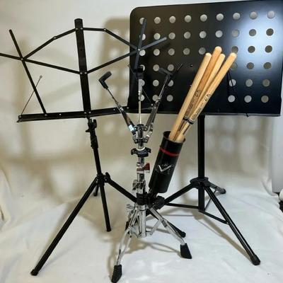 Music Accessories: Drum Stand, Sticks & Music Stands