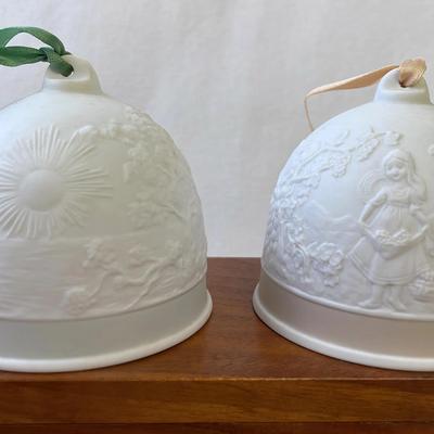 Lladro Season Bells, Summer #7614 Fall #17615, 2pcs