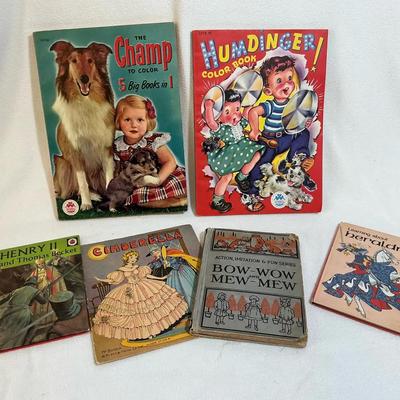 Children’s Books, Vintage 1930s To 1960s, 6 Pcs