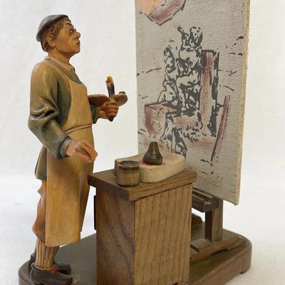 ANRI Hand carved Wood Figurine, “The Artist”