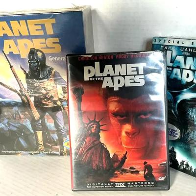 Aurora Planet Of The Apes Model General Ursus, Sealed Plus DVD & VHS