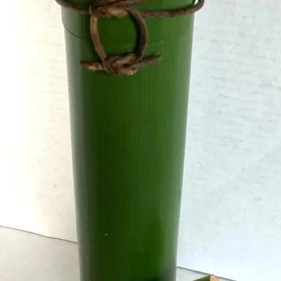 Handmade Tokkuri & Choko Bamboo Sake Set, Japan, Vintage