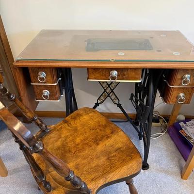 Sewing Table And Chair 