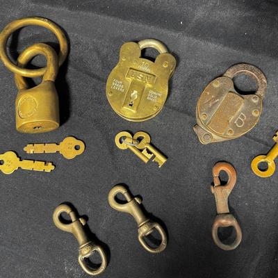 Antique Brass Locks (3)