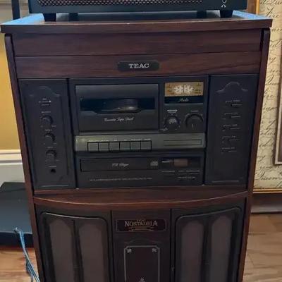Teac Nostalgia Record Player Cd Player Radio, Cassette Tape Recorder Player