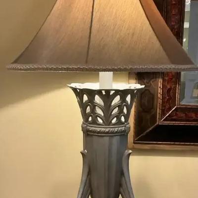 Intricate Detailed Lamp With Bell Shade - Heavy