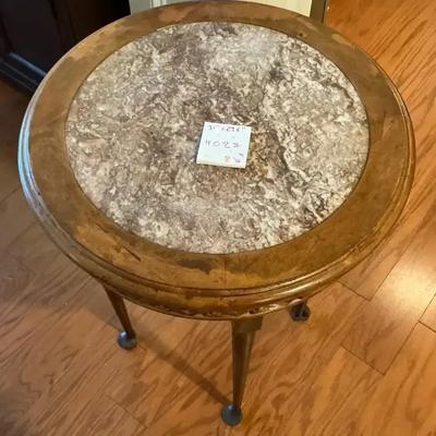 Louis XVI - Style Inlaid Marble Table