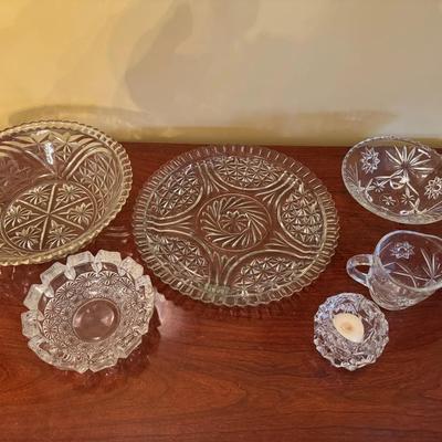 Six Piece Lot of Crystal Decor