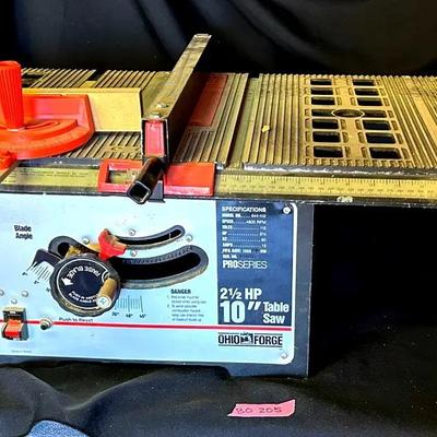 BO205 Ohio Force 10” Table Saw 2 1/2 HP