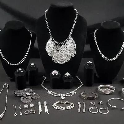 Silver Tone Jewelry 