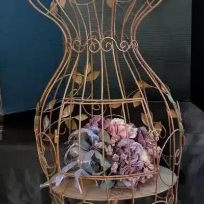 Decorative Metal Dress Form Mannequin with Scrollwork Design