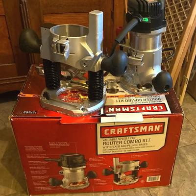 Craftsman Variable Speed 2 HP Router Combo Kit with Fixed & Plunge Bases