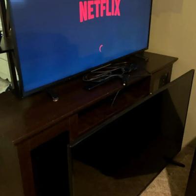 Sharp 55" Flat Screen TV, Hisense 56" TV & Sound Bar