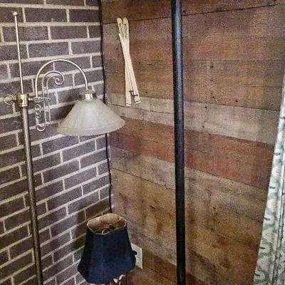 Decorative Floor and Table Lamps, Including Stained Glass Style Shade