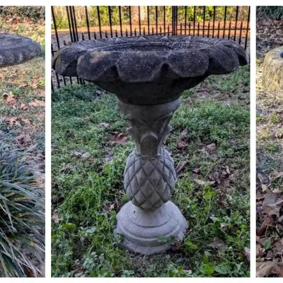 Concrete Bird Baths Collection featuring Three Pedestal Styles