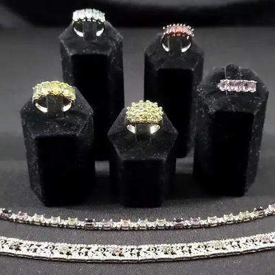 Sterling Colorful Gold Tone Jewelry 