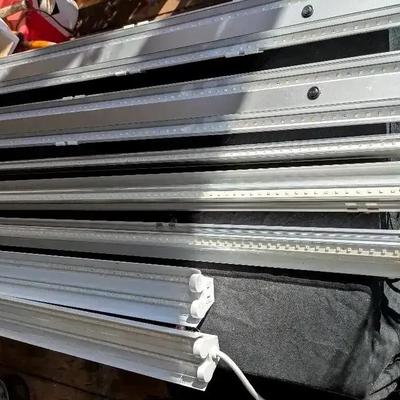 Seven Greenhouse Grow Lights, Varying Lengths