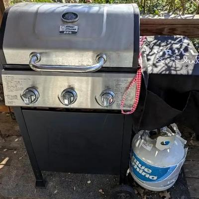 Blue Rhino Three-Burner Propane Grill with Accessories & Tank