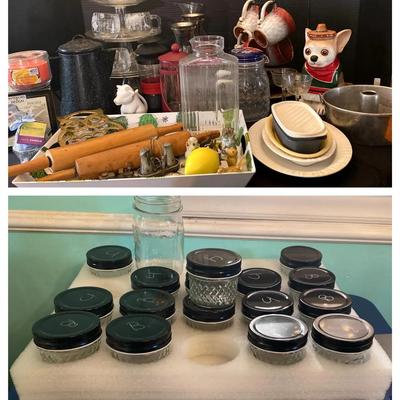 Kitchen Décor, Glass Beverage Servers, Rolling Pins & Canning Jars Collection