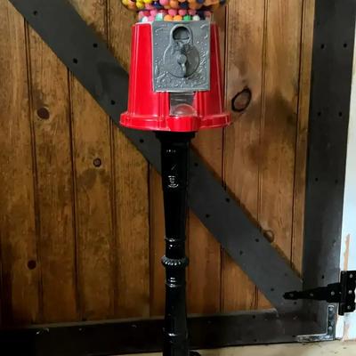 Classic Red Floor Standing Gumball Machine