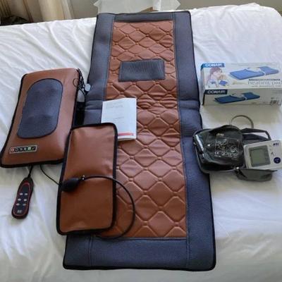 PPM081 Blood Pressure Monitor, Shiatsu Mattress Pad & Heating Pad 