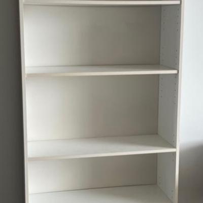 PPM053 Tall White Pressed Wood Book Shelf