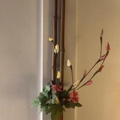 PPM011 Tall Japanese Bamboo Wall Hanging Vase