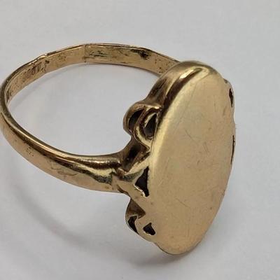 10K Gold Ladies Signet Ring...Sz. 4 