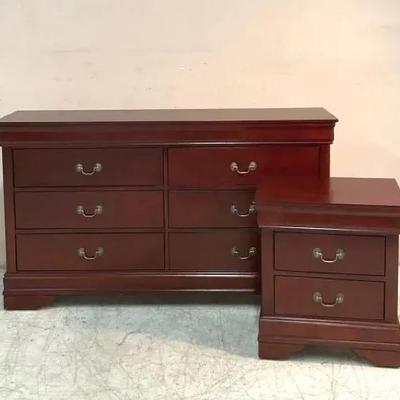 Cherry Finish Dresser & Nightstand 