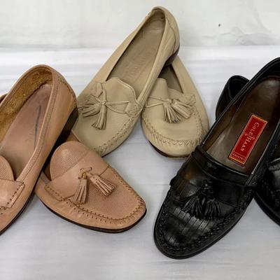 (3) Pair Cole Haan Italian Leather Tassel Loafers sz 7-8