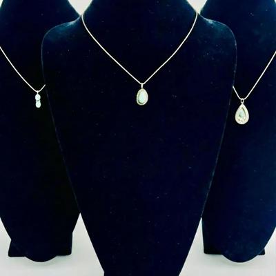 Turquoise & Sterling Necklaces Average length 20”