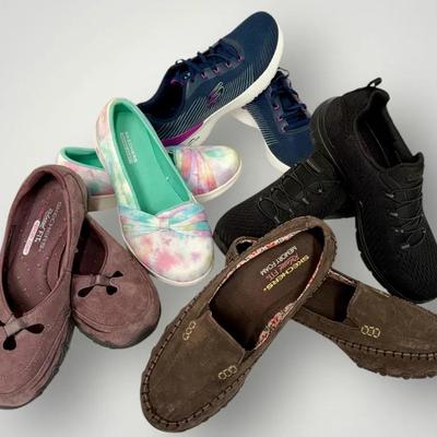 (5) Pair Like New sz 7-7.5 Skechers Memory Foam Shoes