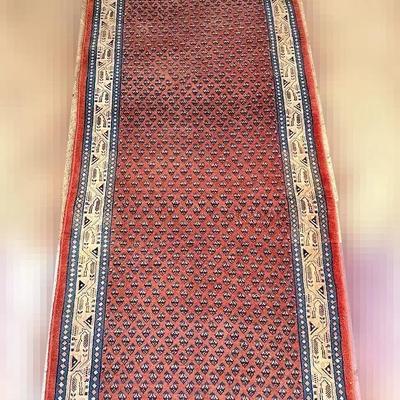 Vintage Hand-Knotted Tribal Runner Rug