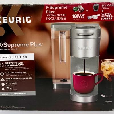 Keurig K-Supreme Plus Special Edition Coffee Maker – Stainless Steel – Open Box
