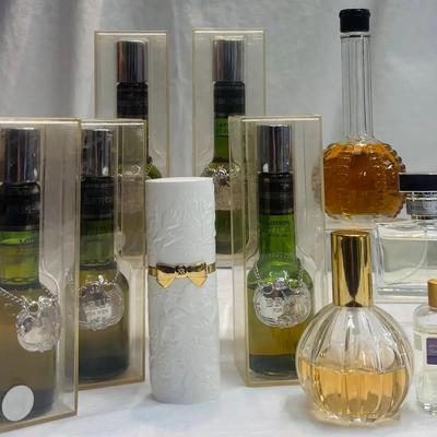 Fragrance Collection Fabergé, LeLong, Ricci, and Ralph Lauren perfumes and scents.