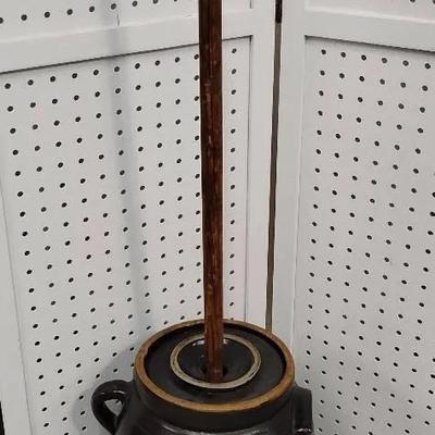 Antique Stoneware Butter Churn with Original Wood Dasher