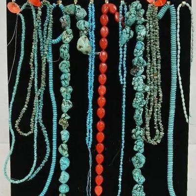 Coral & Turquoise Strands for Jewelry Making