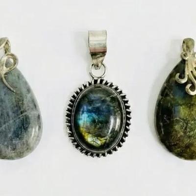 Sterling Labradorite Teardrop Pendants + More! 