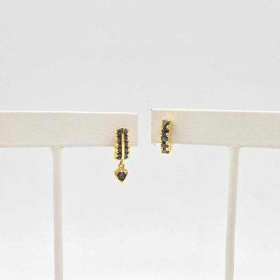 1004 • costume earrings with sapphire stones