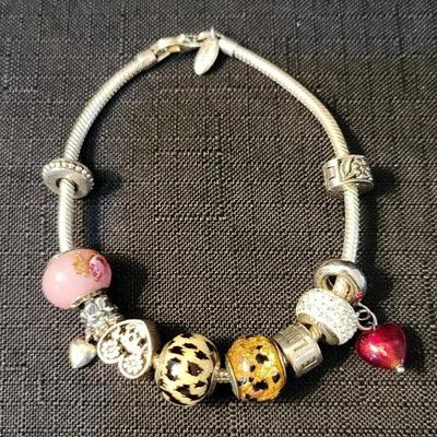 QG 925 Sterling Silver Charm Bracelet (BR1)