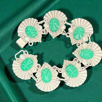 Pat en tram stamped mexico sterling bracelet