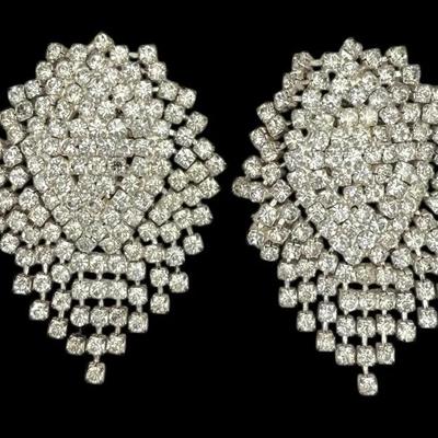 Rhinestone waterfall shoe clips