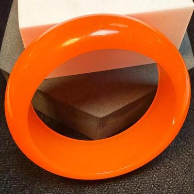 Vivid orange celluloid bracelet