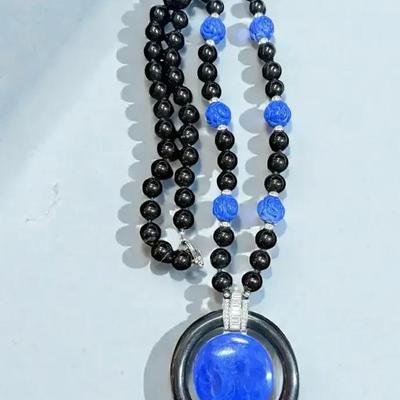 Kenneth jay lane art deco style necklace