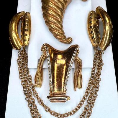 One irving ny silverman two unsigned pins