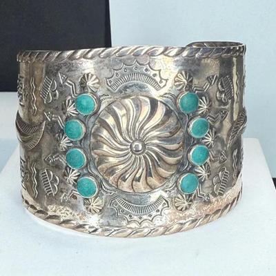 Bell trading post sterling navajo cuff bracelet